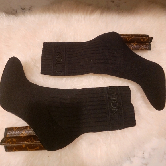 Louis Vuitton Shoes - Louis Vuitton Silhouette monogrammed sock boot